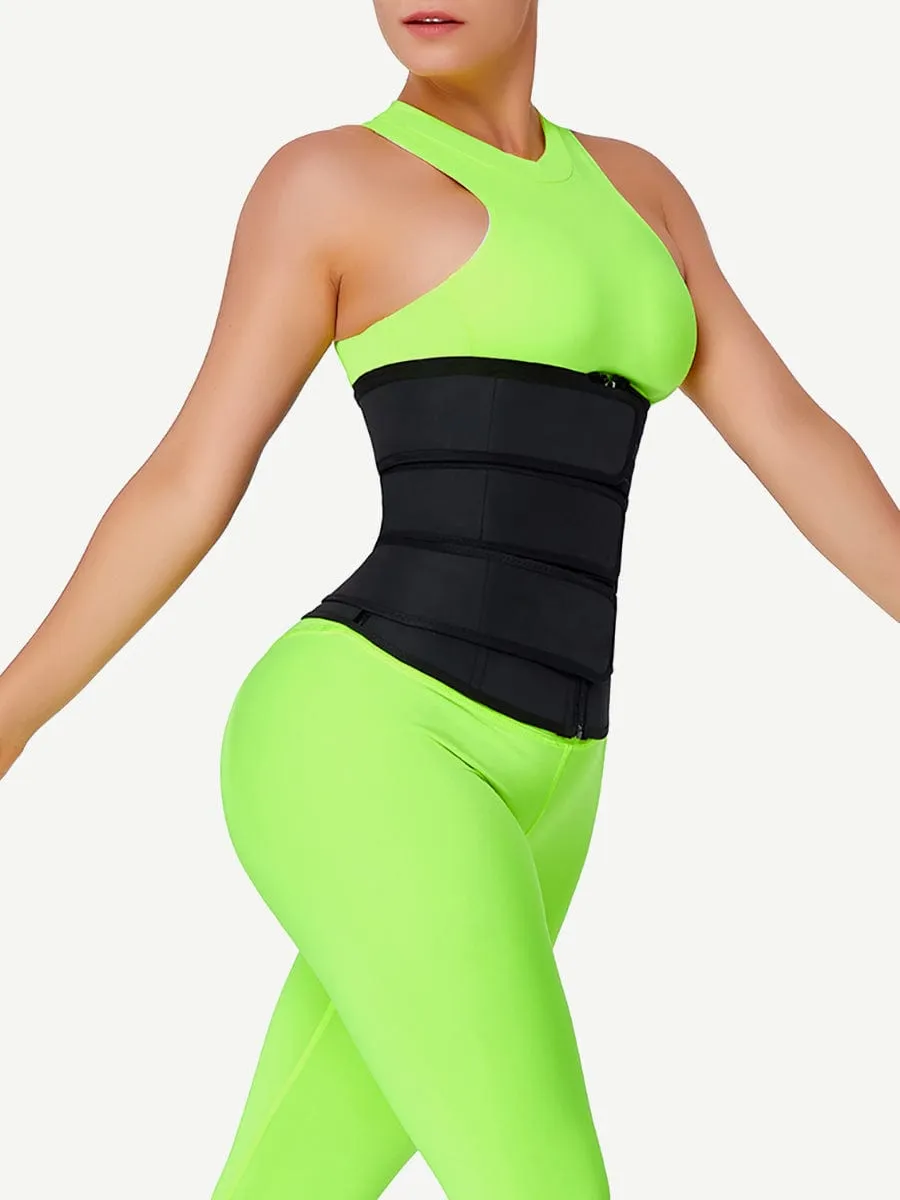 Wholesale Tummy Waist Trainer 7 Steel Bones Latex Zipper Control Midsection