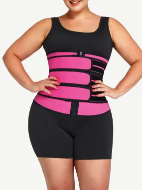 Wholesale Tummy Waist Trainer 7 Steel Bones Latex Zipper Control Midsection