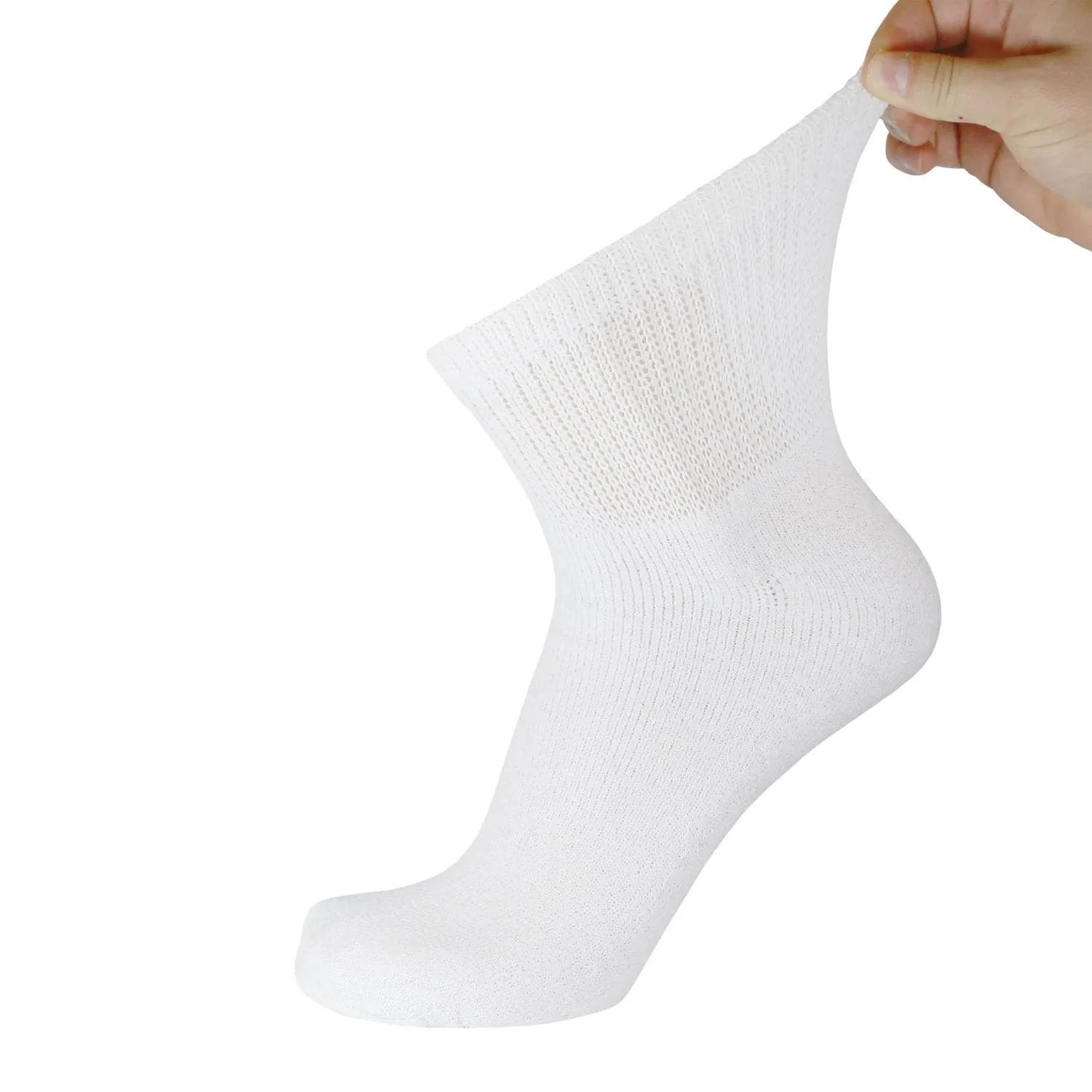 Women's Diabetic Neuropathy Cotton Quarter Socks - 6 Pairs, Women's Shoe Size 6-12
