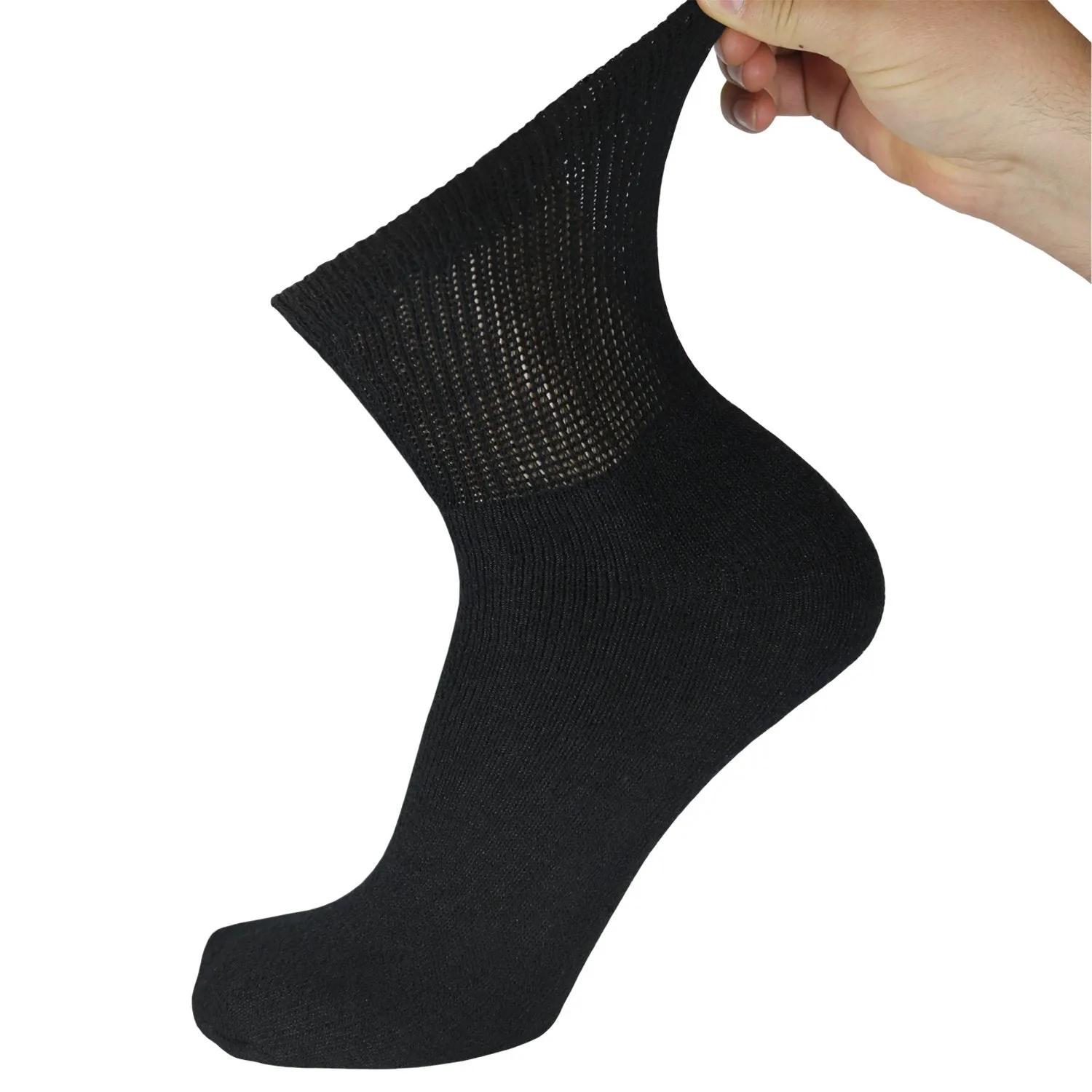 Women's Diabetic Neuropathy Cotton Quarter Socks - 6 Pairs, Women's Shoe Size 6-12