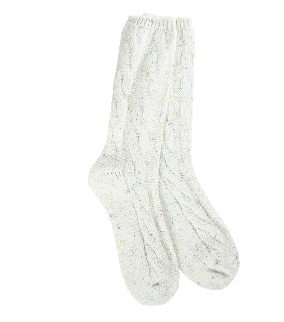 World's Softest Weekend Ragg Cable Crew Sock